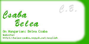 csaba belea business card